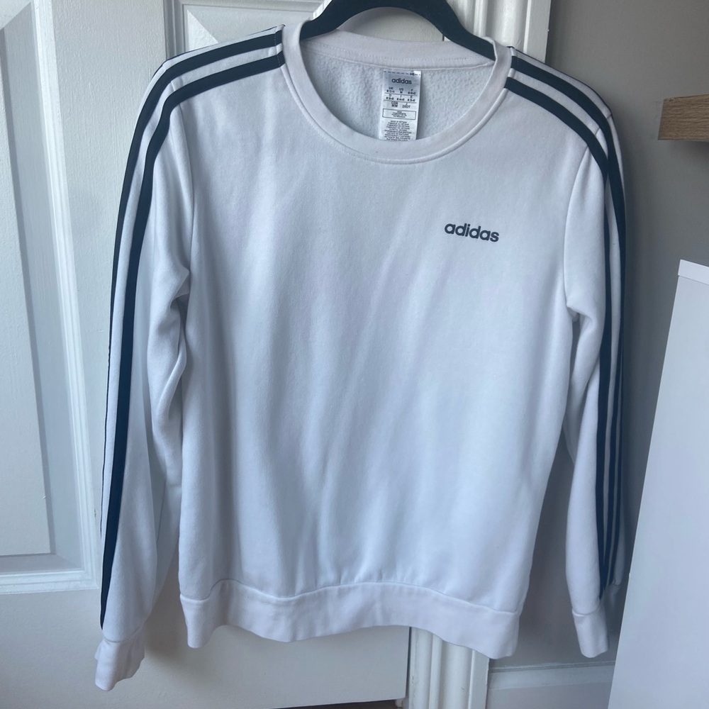 White adidas Crewneck Sweatshirt